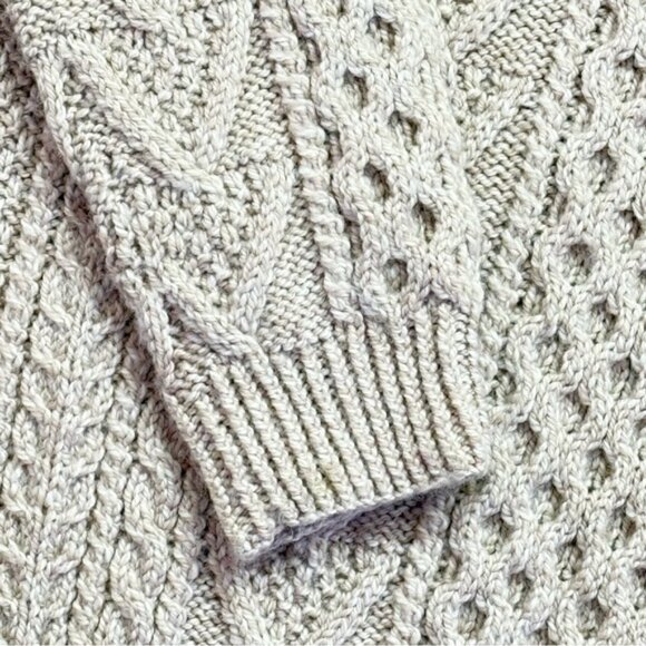 Blarney Woollen Mills Ireland Heavyweight 100% Merino Wool Cable Knit Sweater - Picture 5 of 12